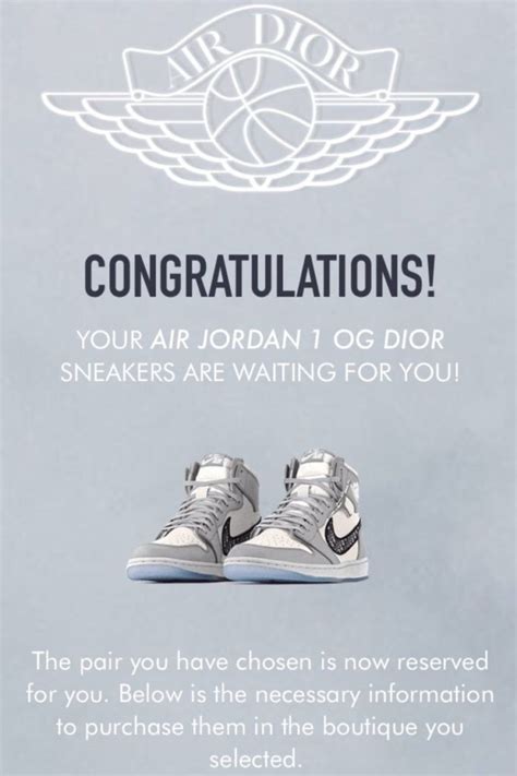 jordan dior raffle winner|dior jordan raffle 1 registration.